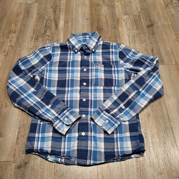 Hollister Button Down Long Sleeve Plaid Shirt Men's Size Small - Picture 1 of 7